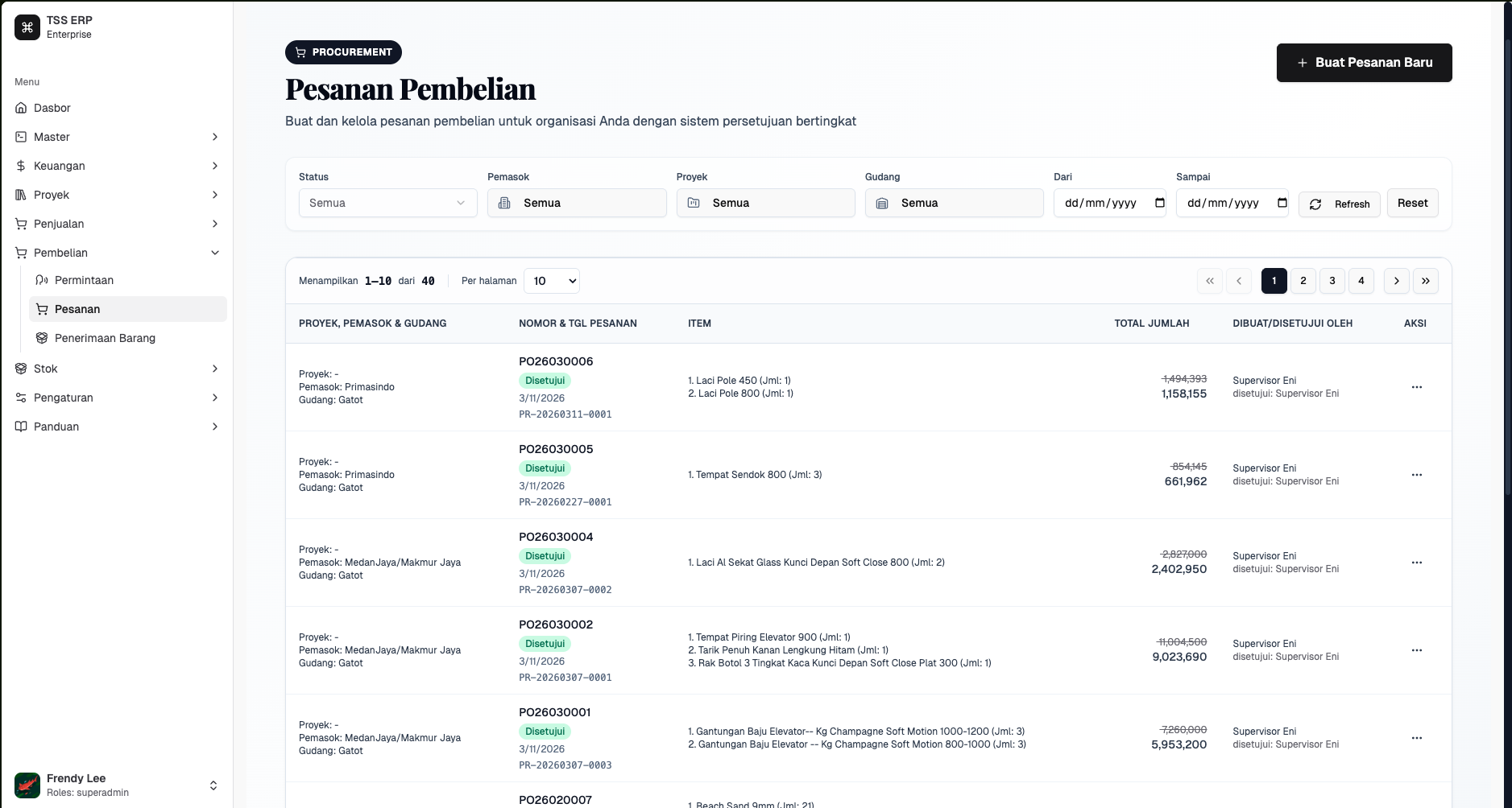 KLASTER ERP — Purchasing & Procurement
