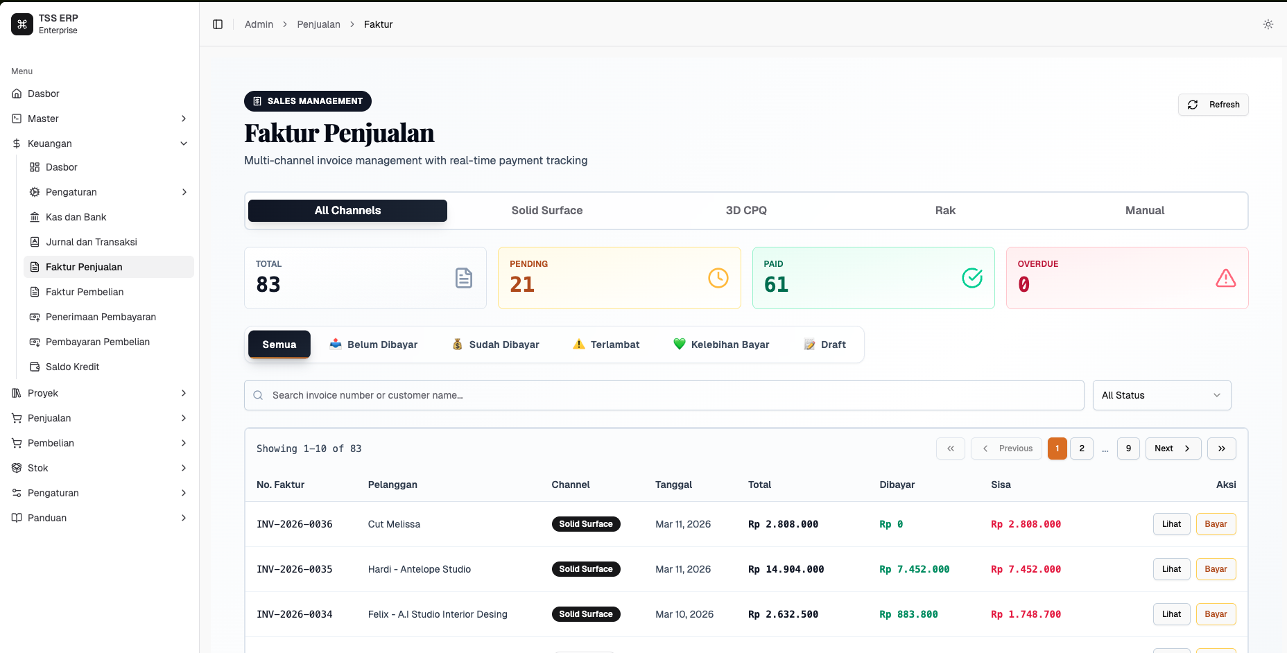 KLASTER ERP — Sales & Invoicing